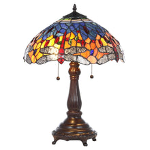 Load image into Gallery viewer, Serena D'italia Tiffany Red Dragonfly 25 in. Bronze Table Lamp
