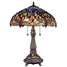 Load image into Gallery viewer, Serena D'italia Tiffany Red Dragonfly 25 in. Bronze Table Lamp