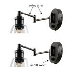 Load image into Gallery viewer, LeClair 1-Light Dark Bronze Plug-In or Hardwire Industrial Wall Sconce