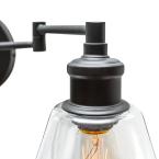 Load image into Gallery viewer, LeClair 1-Light Dark Bronze Plug-In or Hardwire Industrial Wall Sconce