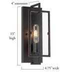 Load image into Gallery viewer, 1-Light Vintage Bronze Wall Sconce